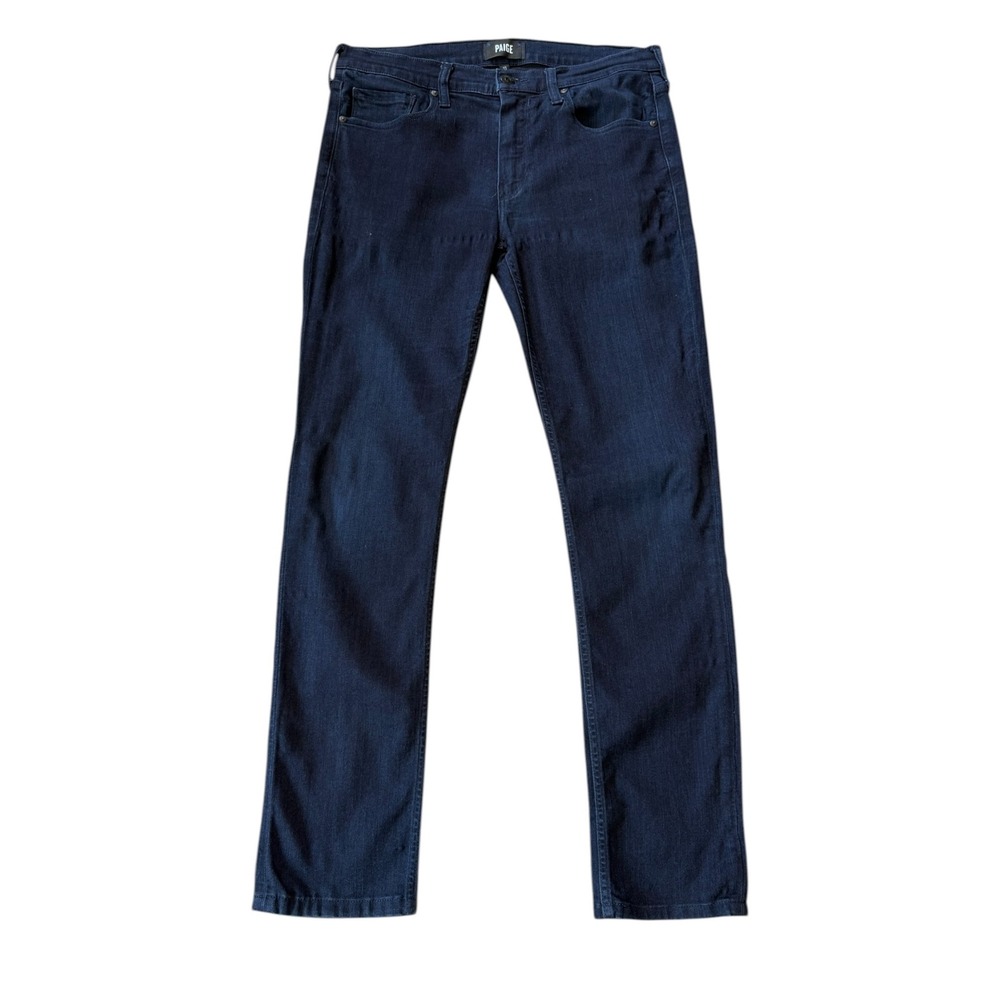PAIGE Lennox Slim Fit Jeans Mens 33 Inkwell Dark Indigo Blue Transcend‎ Denim